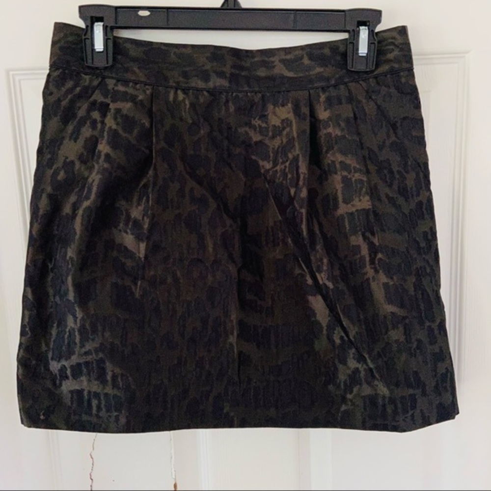 GAP Leopard print mini pleaded skater skirt size 0